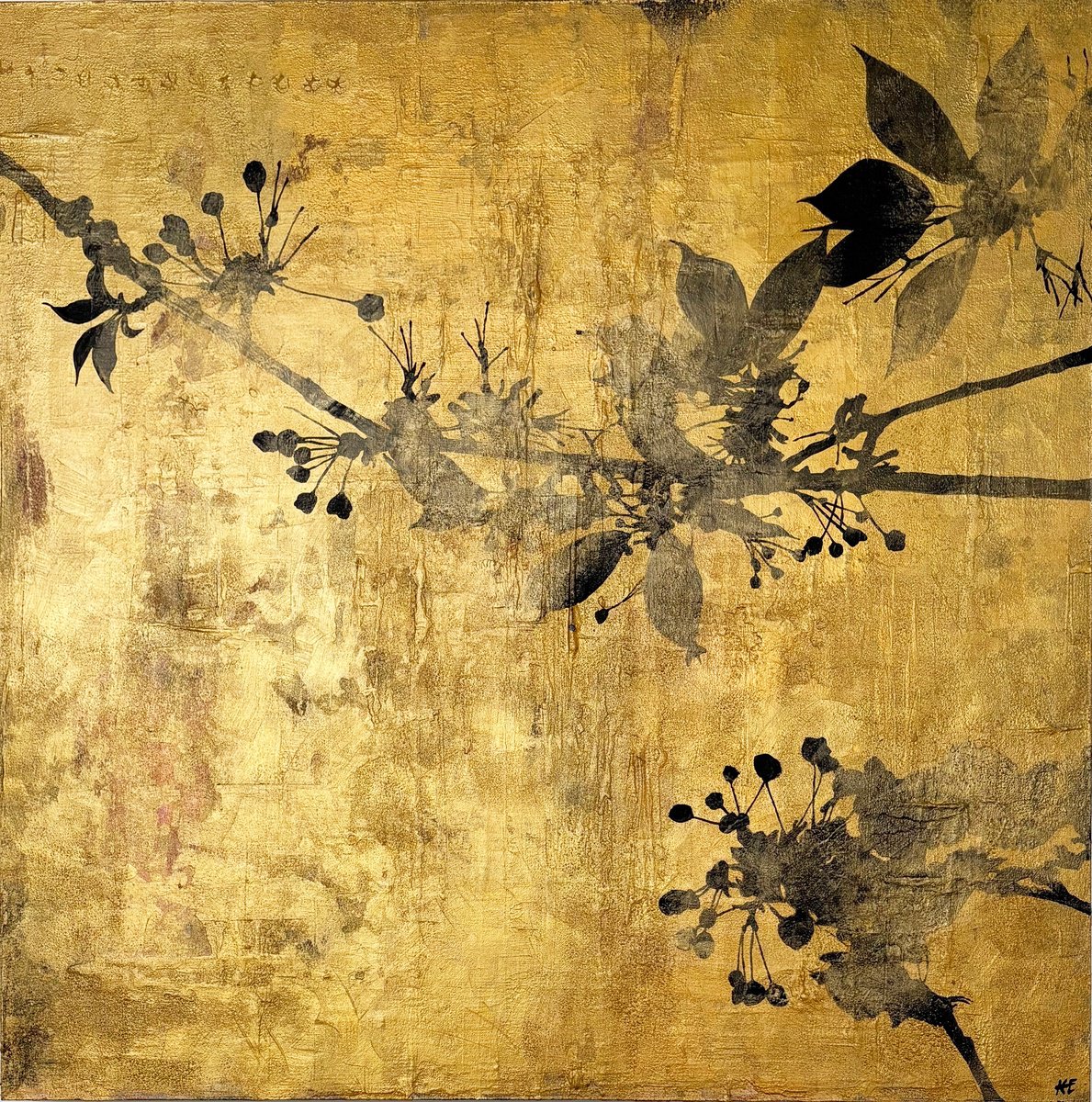  The Blossoms Came By Kath Edwards, 16 X 16, Artwork For Sale On Artfinder
