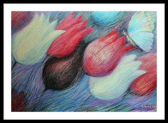 Tulips and Butterfly