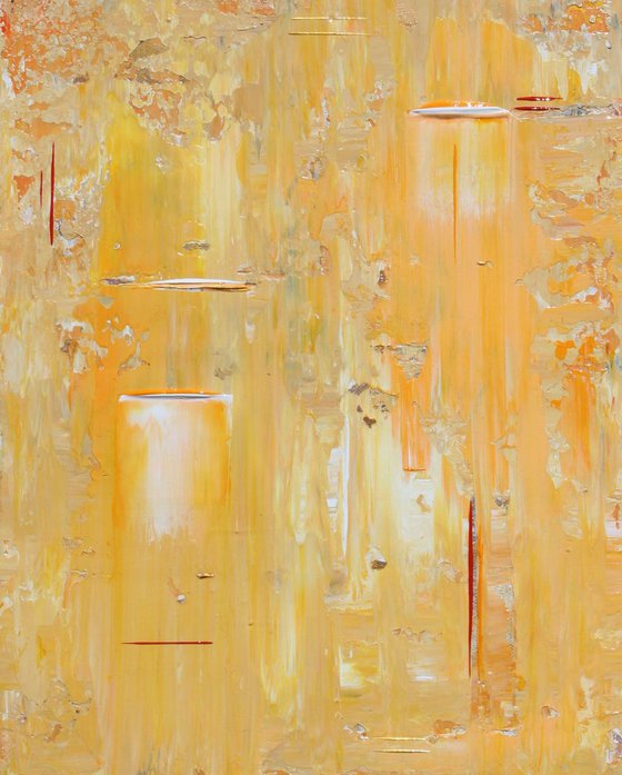 Yellow Orange White Abstract Concept