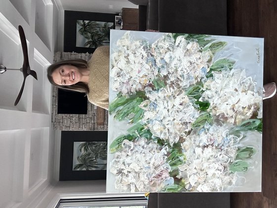 White Hydrangea Bloom