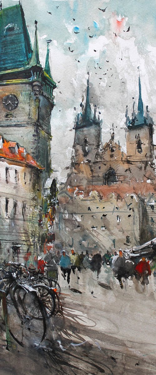 Prague Old Town and Bikes by Maximilian Damico