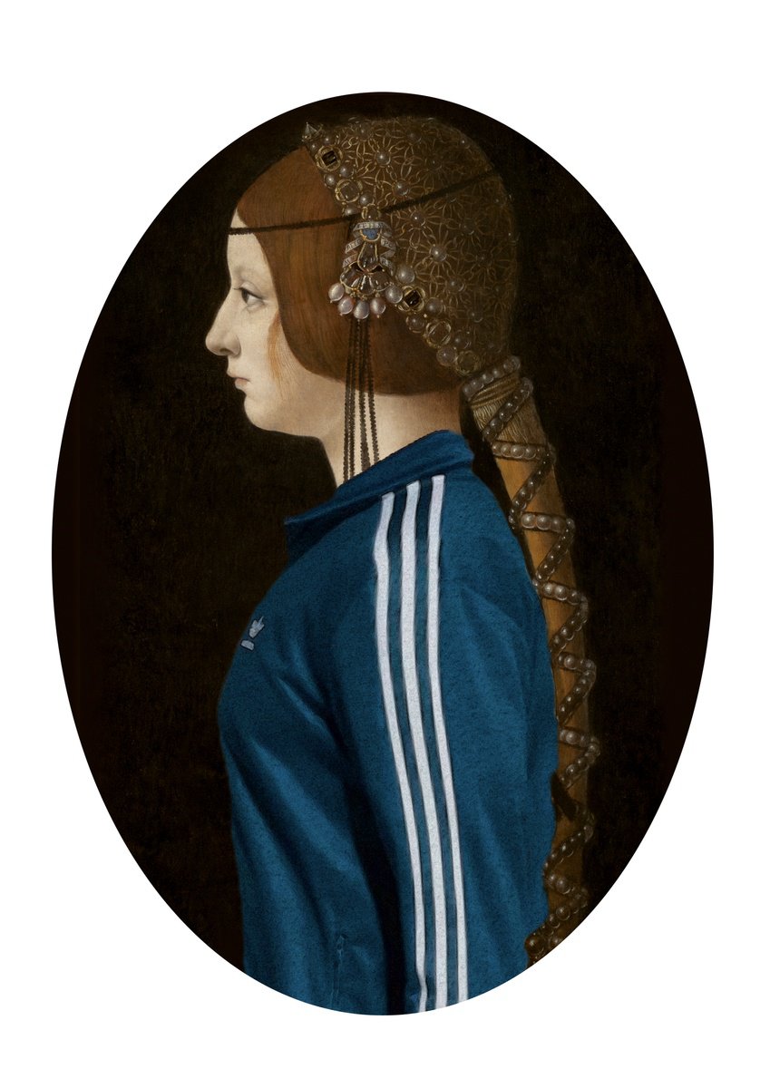 Urban And Pop Portrait Giclee Print By Haus Of Lucy, 12 X 17, The Girl In The Adidas, Original Artwork