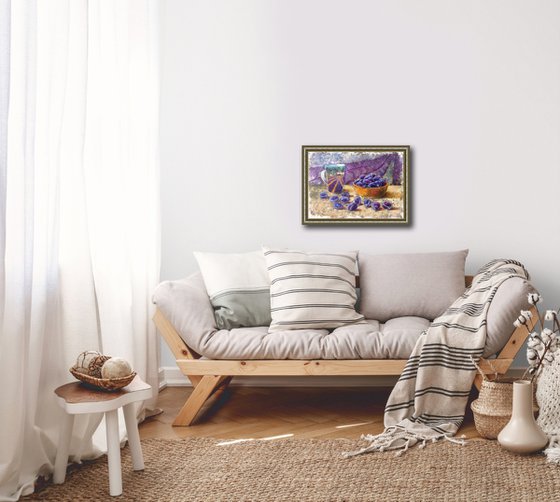 Lavender Morning with Plums