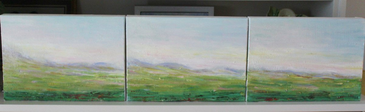 Green Spring Triptych By Therese O