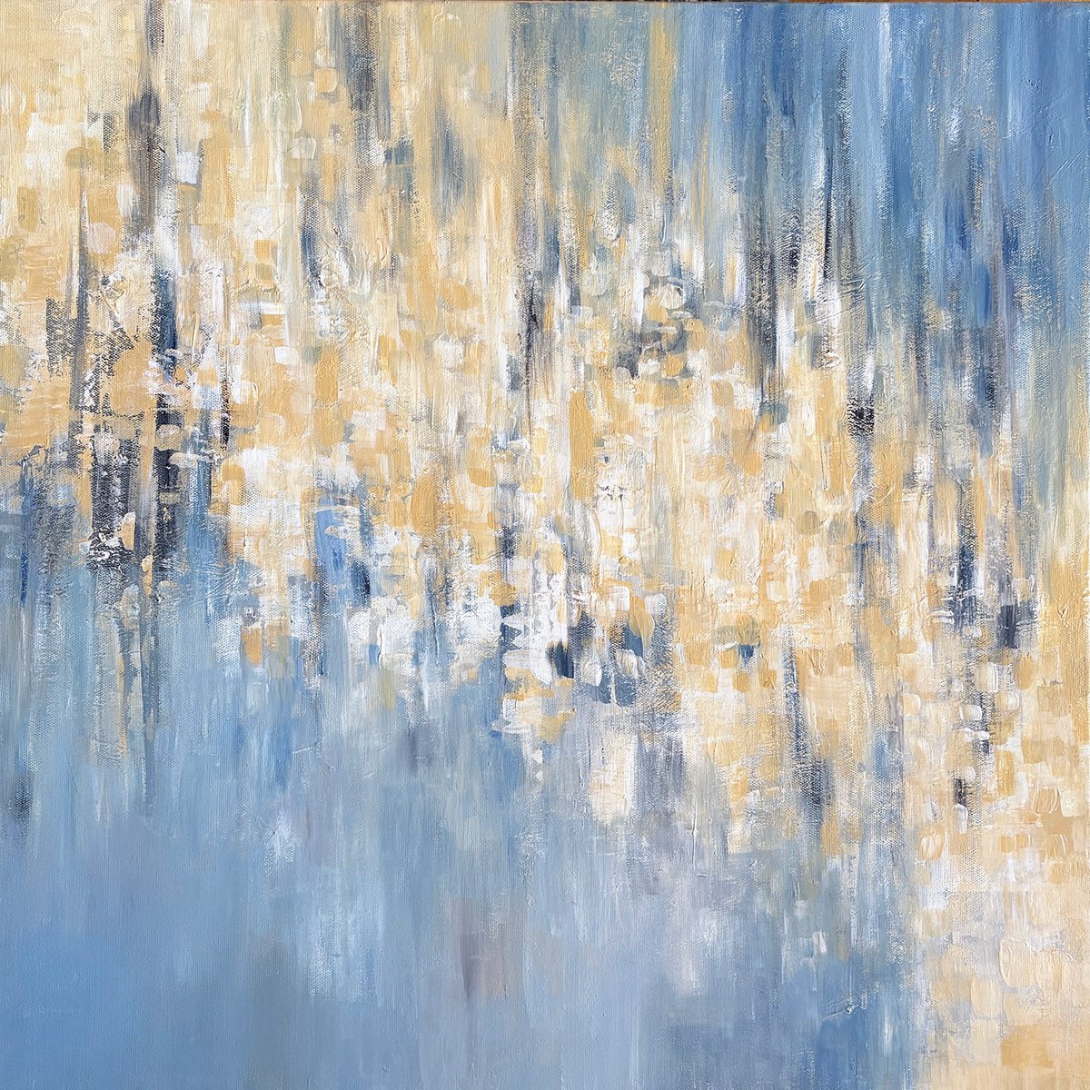 Expressive Abstract Acrylic Painting By Arti Chauhan, 24 X 24, Unbound_Abstract, Original Artwork