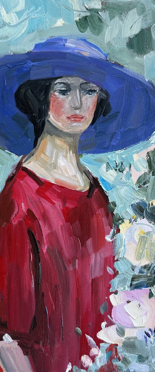 Woman Among the Flowers by Irina Anis