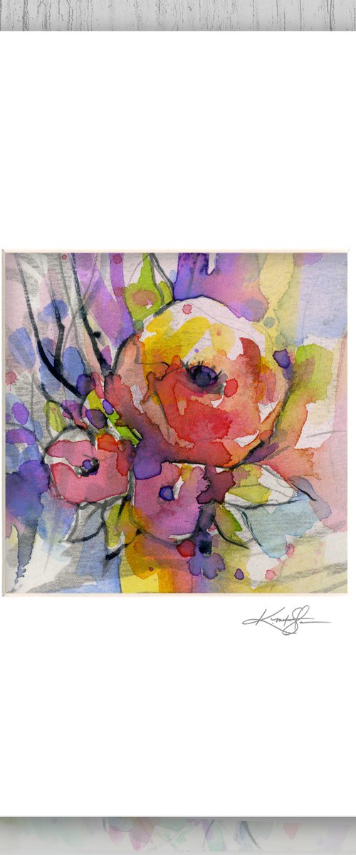 Watercolor Blooms 4 - Floral Painting by Kathy Morton Stanion by Kathy Morton Stanion