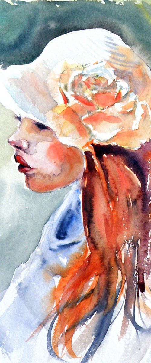 Little girl with hat by Kovács Anna Brigitta