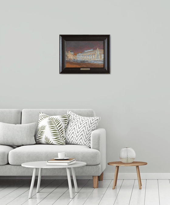 New Year's Eve. View of the Detsky Mir store