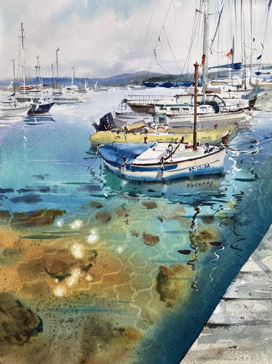 Yachts at anchor  #20