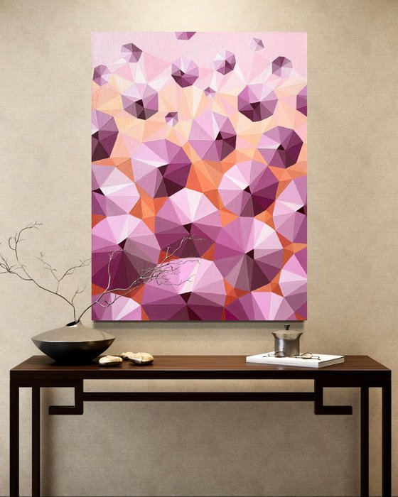 ORANGE SUMMER IN PINK CIRCLES