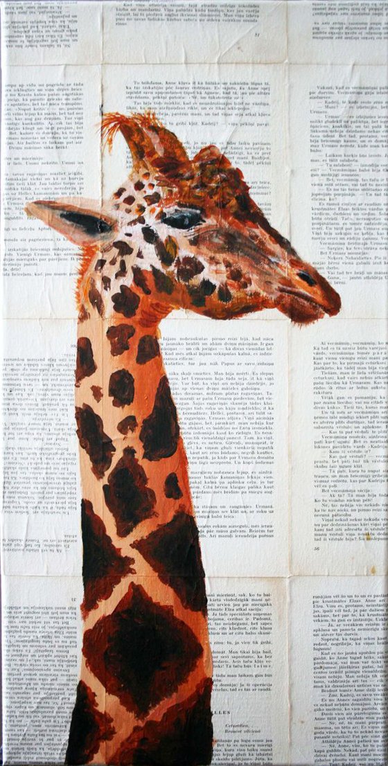 Vintage Giraffe 03 / Original Painting