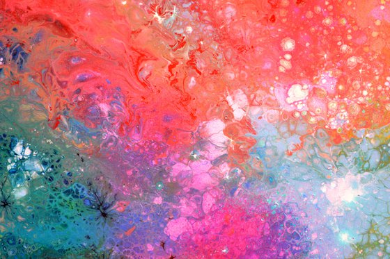 Flow with the Wind - Large Colorful Abstract