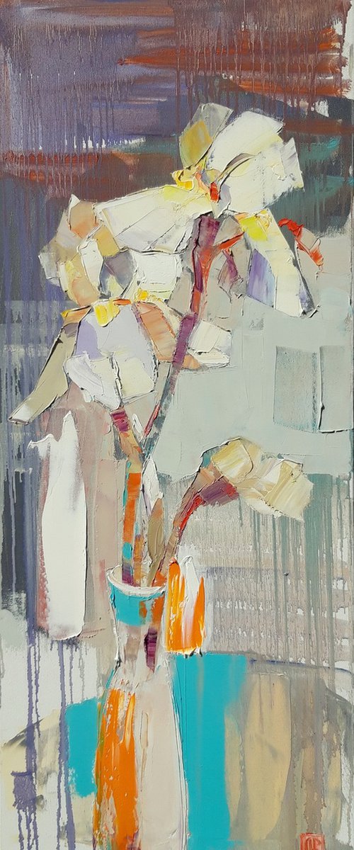 Bright irises. Morning. by Lesya Ros