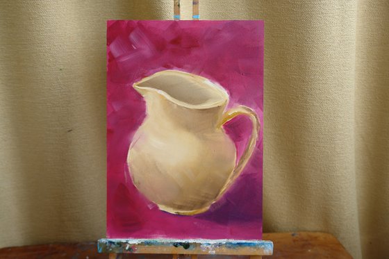 Clay jug still life