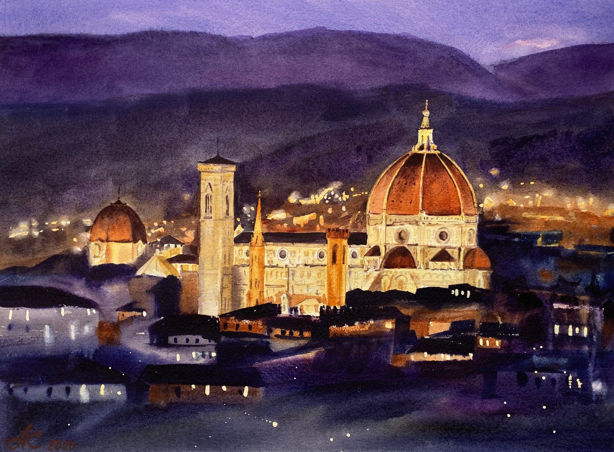 Evening Florence by Alla Semenova