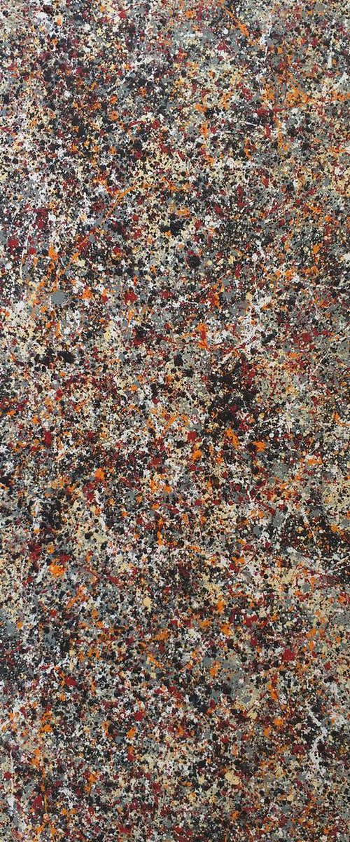 Abstract J.Pollock style acrylic on canvas by M.Y. by Max Yaskin