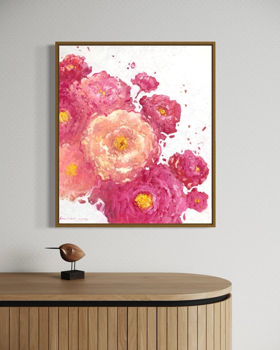 Colourful peonies