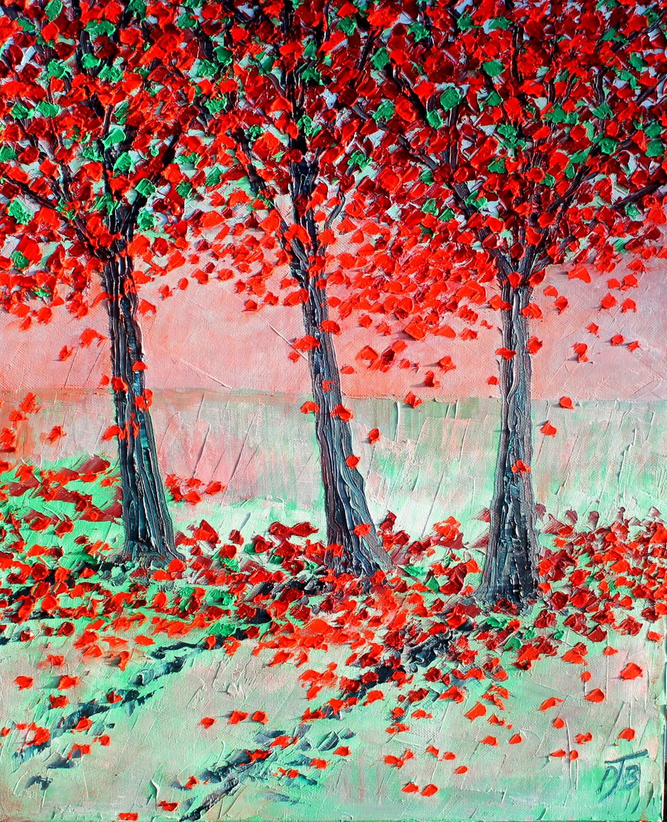Falling Leaves Ii By Paul J Best, 18 X 22, Artwork For Sale On Artfinder