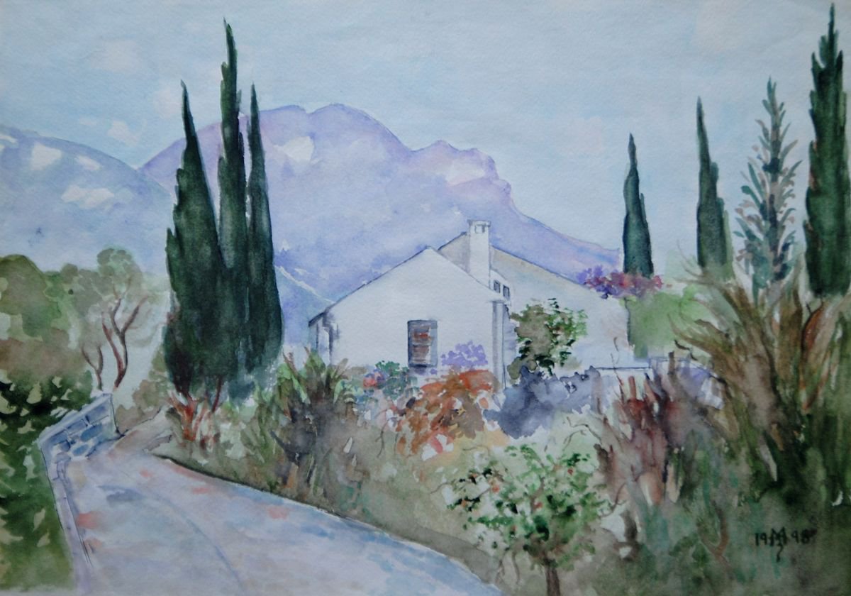 Impressionistic Watercolour , Green Landscape By Zoran Mihajlovic Muza, 16 X 11, Artwork For Sale On Artfinder