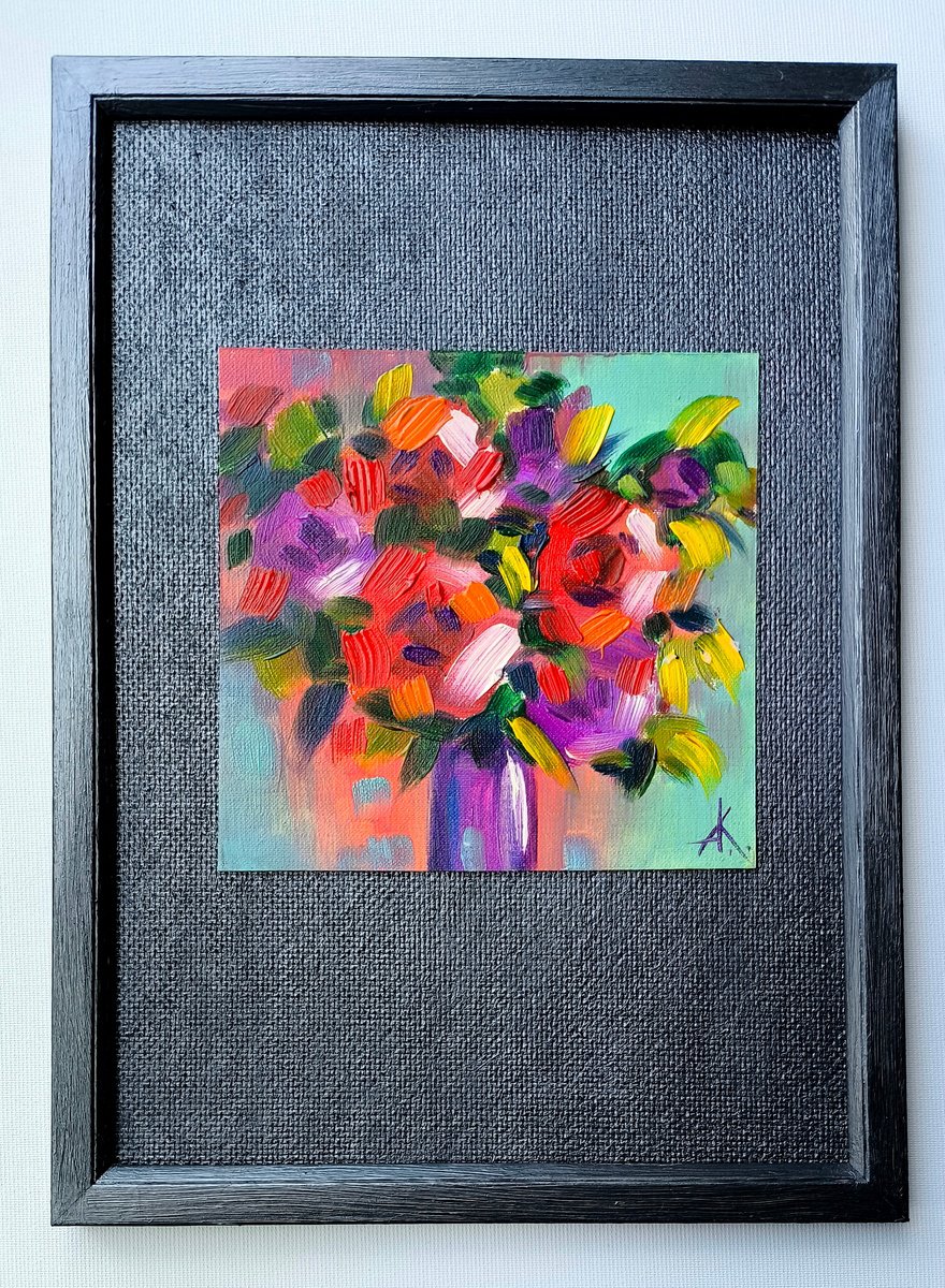Impressionistic Botanical Oil Painting By Anastasia Kozorez, 9 X 13, World Of Fragrances, Original Artwork