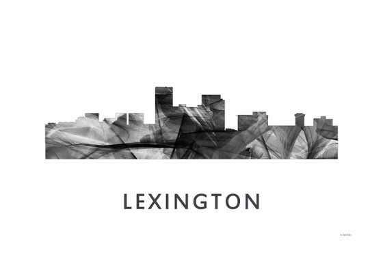 Lexington Kentucky Skyline WB BW