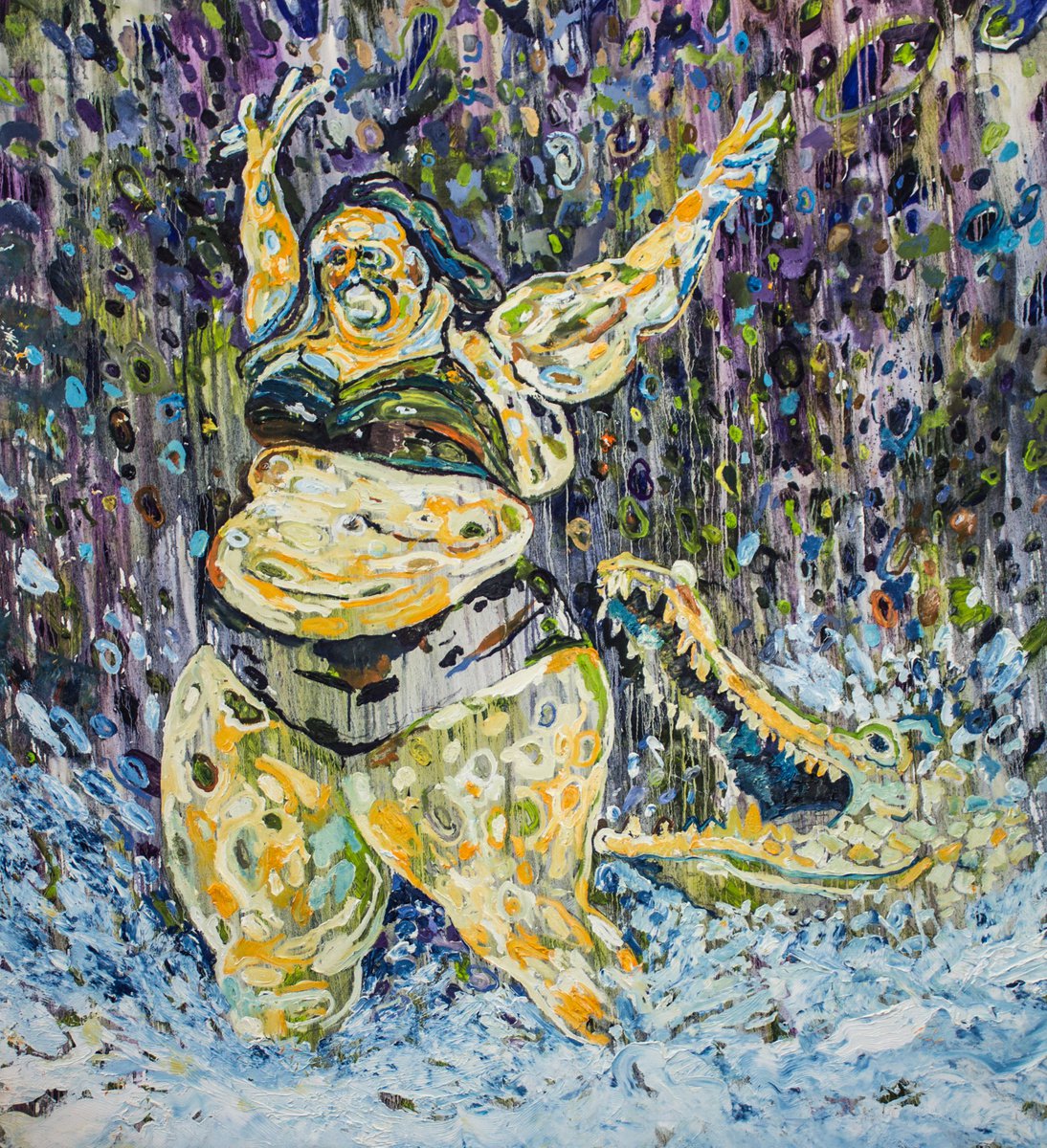 Expressive Landscape Oil Painting By Dominic Virtosu, 61 X 67, See You Later..., Original Artwork