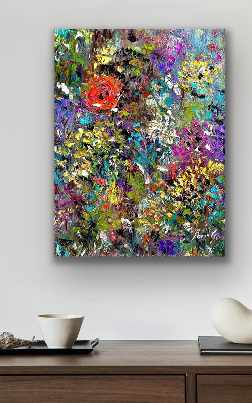 Bloom in Chaos - Rose Garden by Pooja Verma
