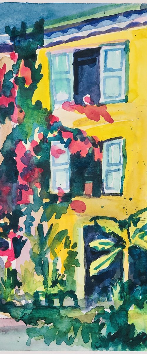 House Facades - Vallensole, Provence, France by Annie Meier