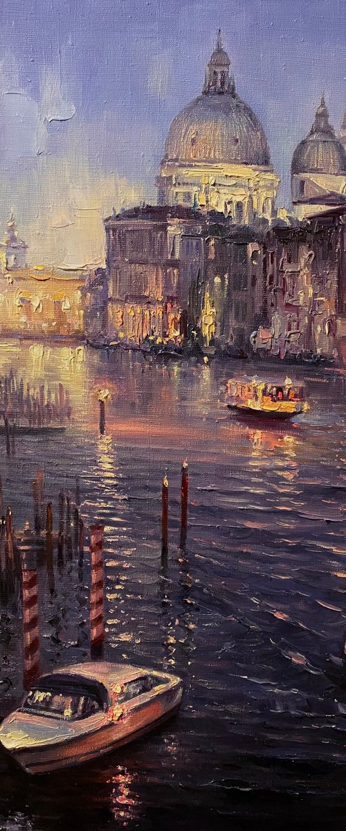 "EveningVenice"original oil painting by Artem Grunyka