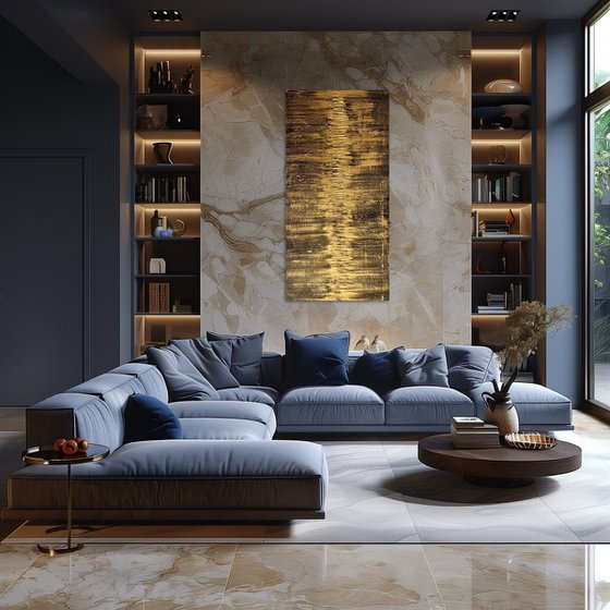 Golden Fire 60x120x2 cm