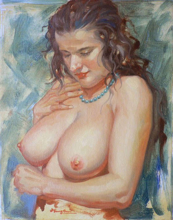 Oil painting art sexy naked girl #16-11-22