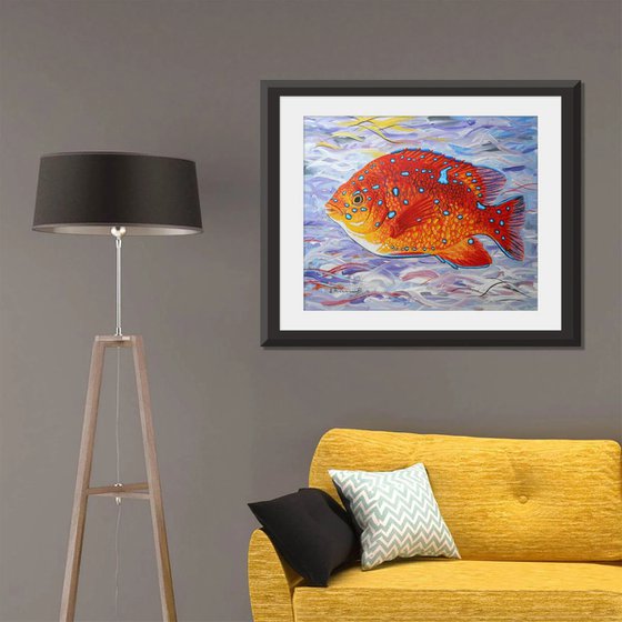 Fish on Abstract Background II