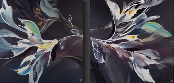 Celestial Flora Diptych