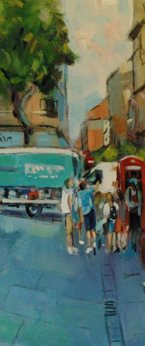 St Martin's Lane with Vans and Phone Box by Andre Pallat