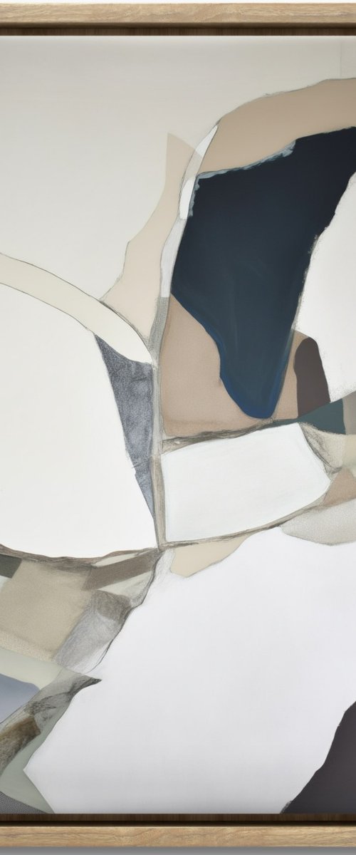 Muted Motion #2 pastel abstraction by V+V Kniazievi