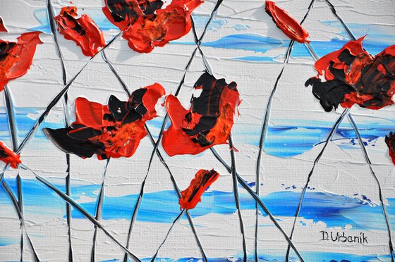 Red Poppies 1 90x50cm