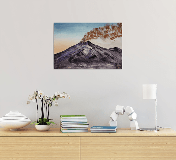 Sicilian Volcano Etna Eruption
