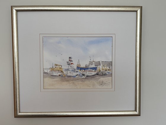 The Reuben-William with 4 old Crab boats