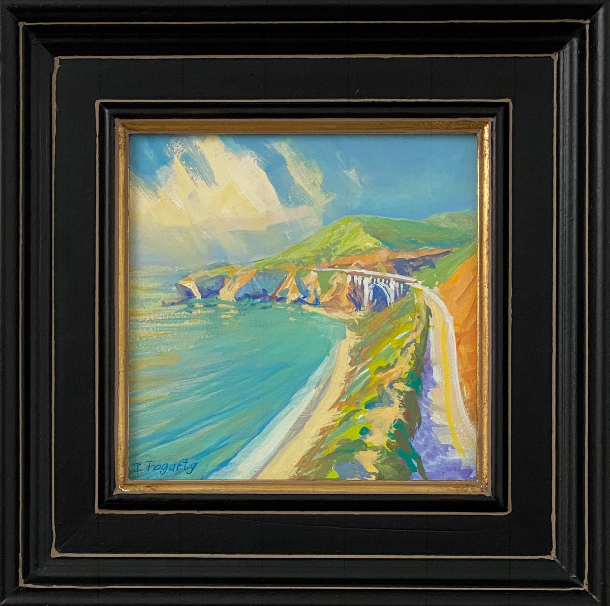 Impressionistic Painting , Northbound Towards Carmel By Tatyana Fogarty, 10 X 10, Artwork For Sale On Artfinder