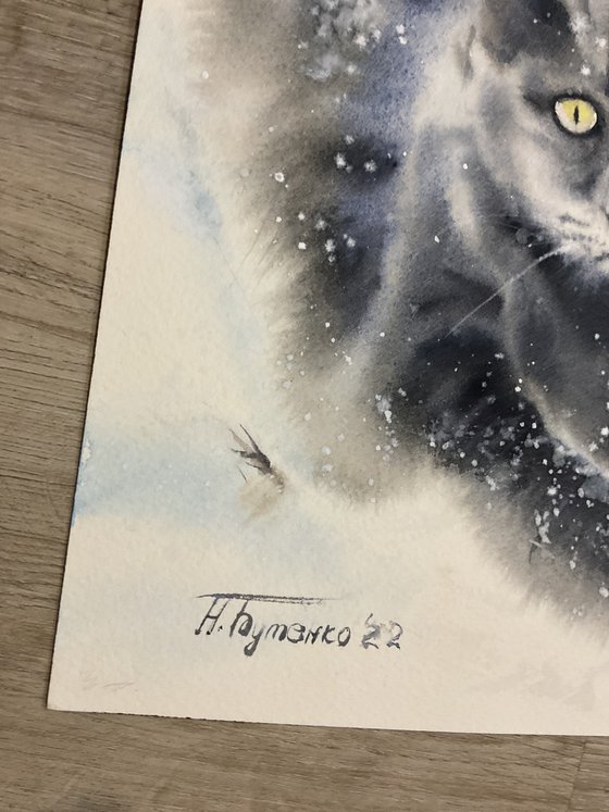 Only forward, original watercolour