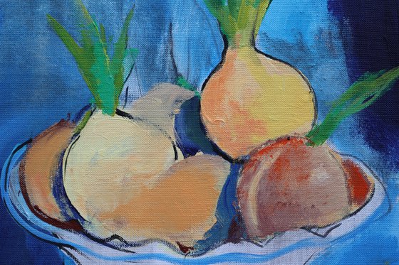 onion and bananas