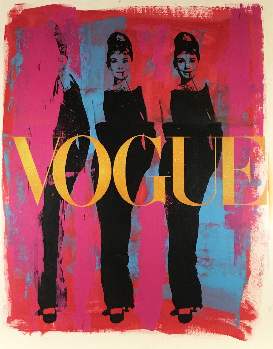 Audrey Hepburn Three Graces II Painting by Dane Shue by Dane Shue