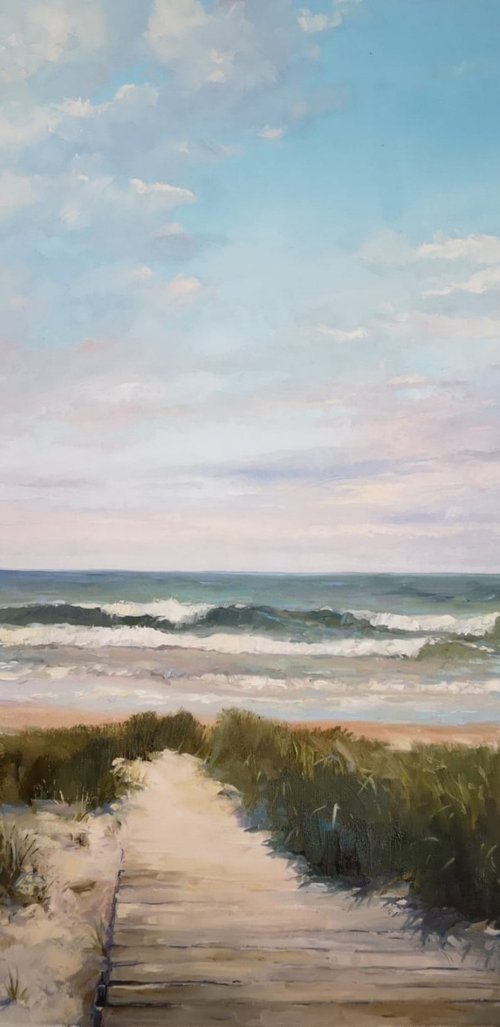 Returning to the summer beach (24x20") by Alexander Koltakov