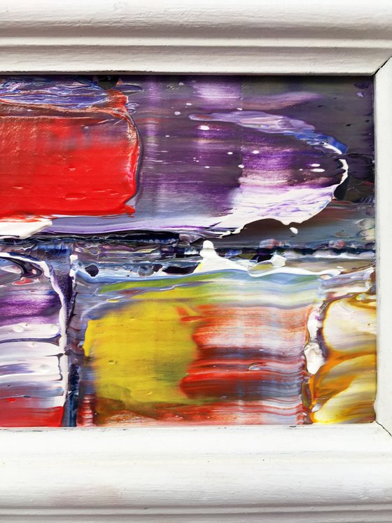 "Bulletproof" - FREE USA SHIPPING -  Original PMS Micro Painting On Glass, Framed - 7 x 6 inches