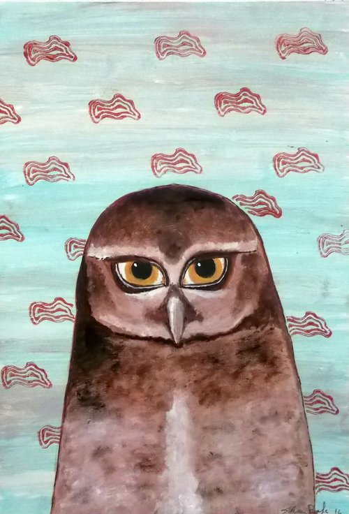 The owl and the clouds by Silvia Beneforti