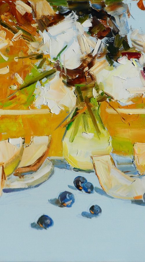 " Flowers and melon " by Yehor Dulin