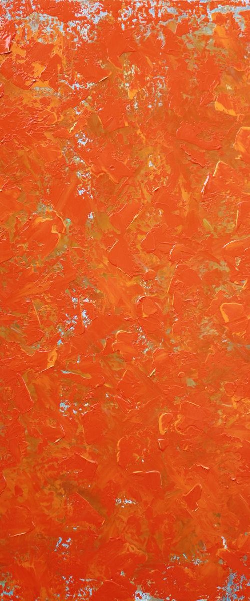 Brilliant Orange Abstract by Robert Lynn