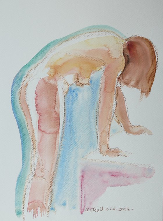 Bending female nude