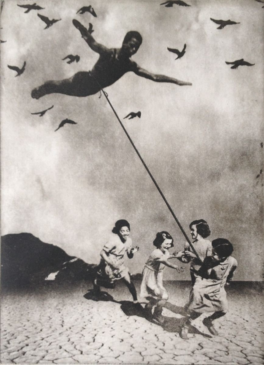 Surrealistic Portrait Etchings & Engravings By Jaco Putker, 8 X 11, The Girls And The Diver, Original Artwork